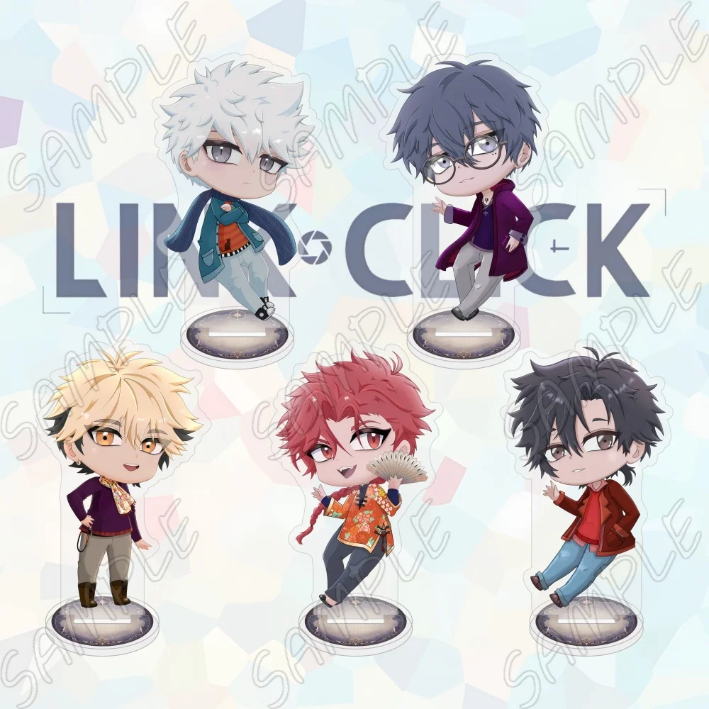 Link Click Anime Acrylic Stand Figure 10cm Chibi Kawaii Cheng Xiaoshi Lu Guang Qiao Ling Qian Jin Cosplay Desktop Decor Keychain