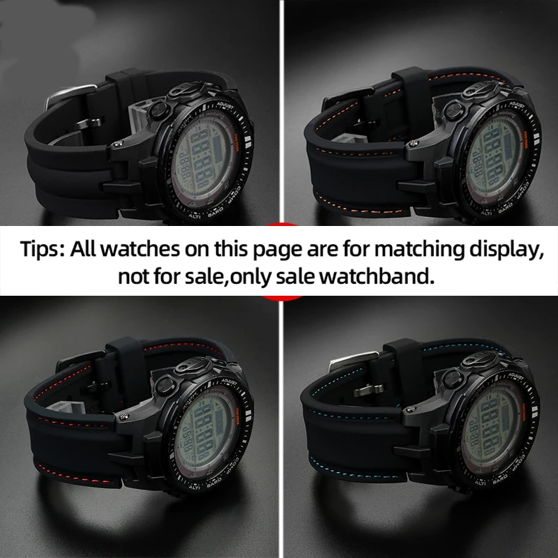 Ремешок силиконовый водонепроницаемый для Casio PROTREK Series PRW-3000 3100 6000 6100Y