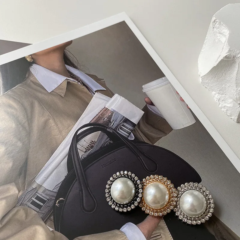 

5 шт. модные пуговицы с жемчугом и бриллиантами 15/20/25 мм круглые пуговицы с металлическим хвостовиком женская одежда декоративные пуговицы