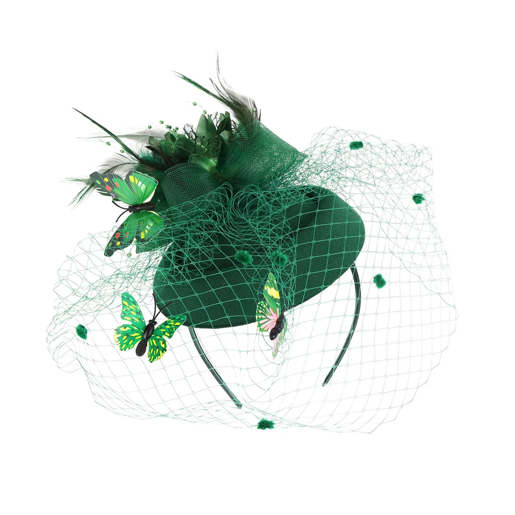 

1Pcs Wedding Hairband Mesh Mini Hat Non-Fading Durable Headband for Party Stage Performance Mesh Mini Hairband