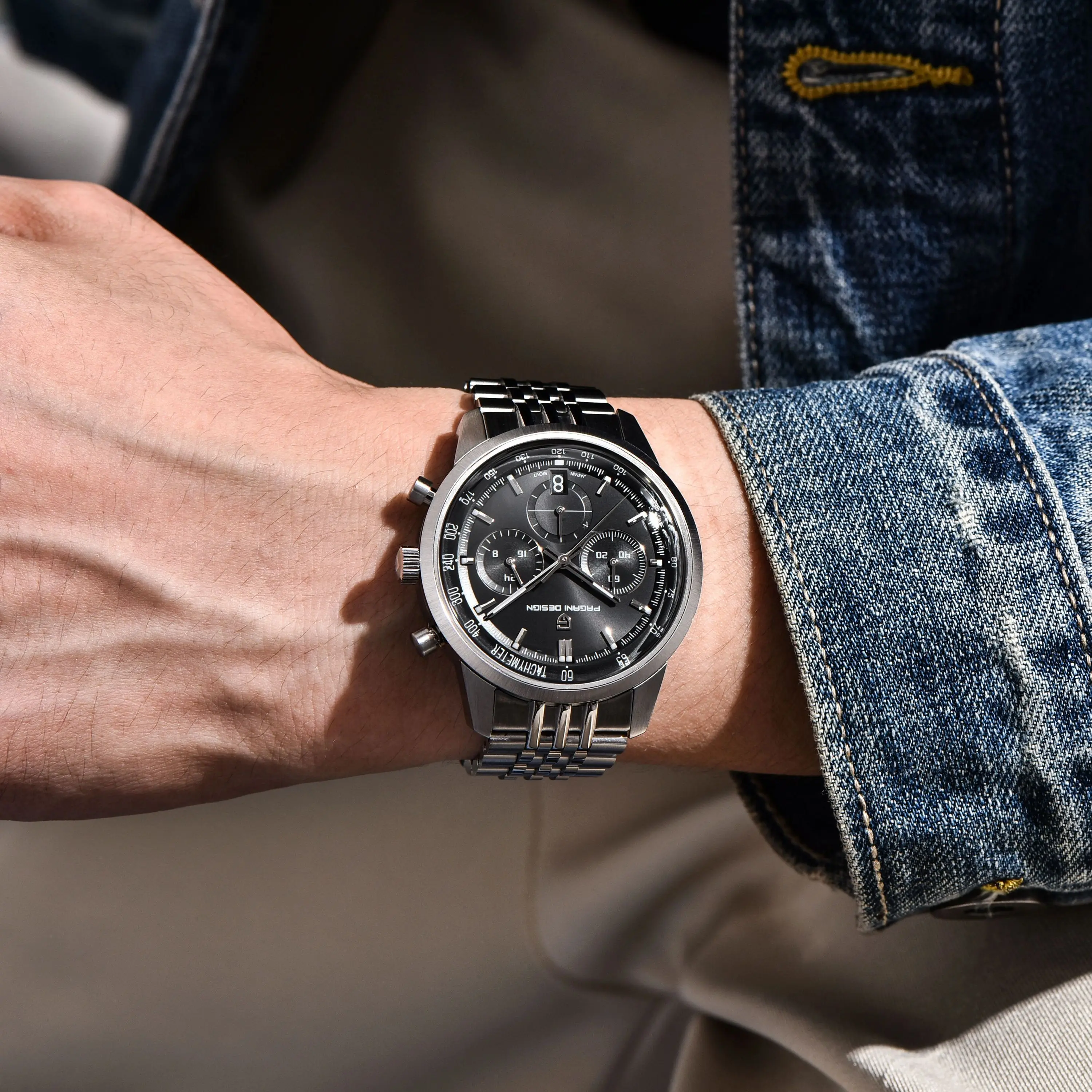 PAGANI DESIGN 2026 New Men Watches Business Luxury Quartz Watch Men Speed Chronograph Stainless steel Waterproof Auto Date Watch