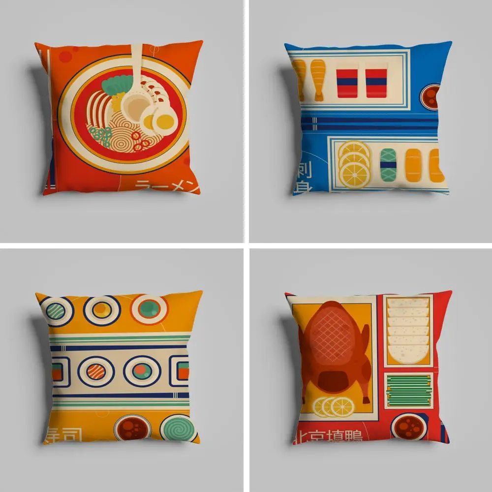 

Japanese Style Food Pillow Case luxurious home office, sofa decorative Multi sized car seat cushions, pillowcases