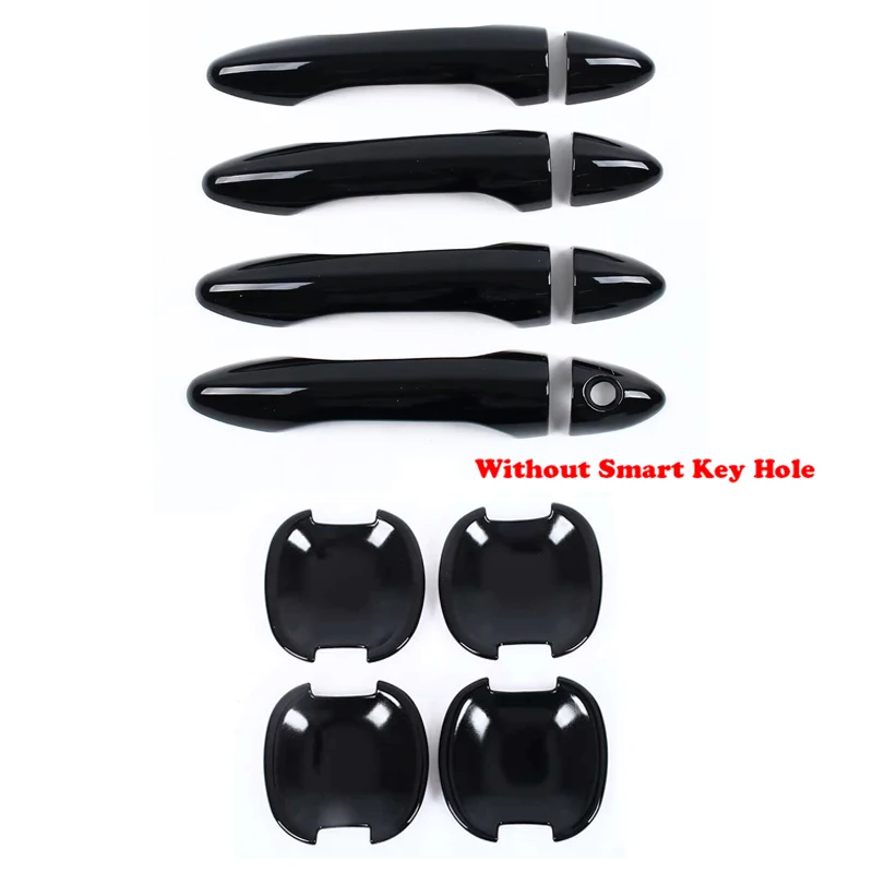 Black Door Handle Cover And Bowl Insert Trim Exterior Panel For Kia Sportage 2010-2015 Chrome Car Styling Accessories