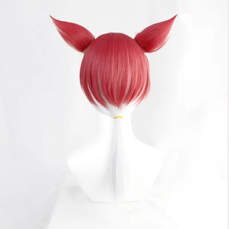 Final fantasia cosplay graha tia perucas com clipe de orelha cabelo feminino graha tia traje resistente ao calor cabelo sintético festa + peruca boné