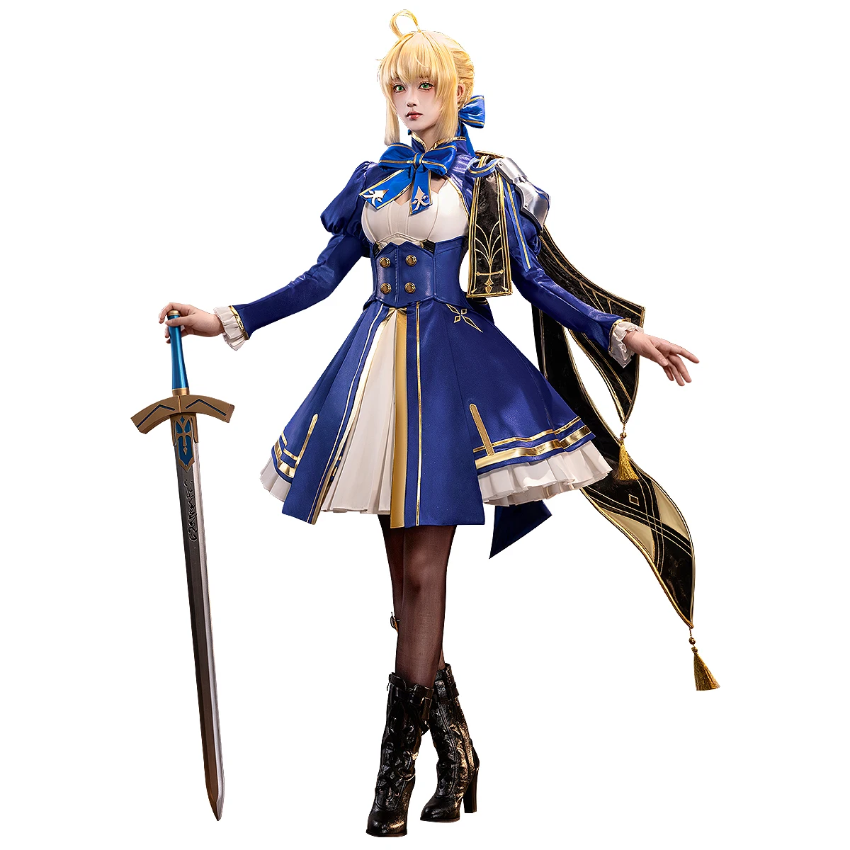 

Newly Altria Pendragon Cosplay costume Halloween Christmas Role Playing Party Comic S-XL saber Fate The most exquisite dress