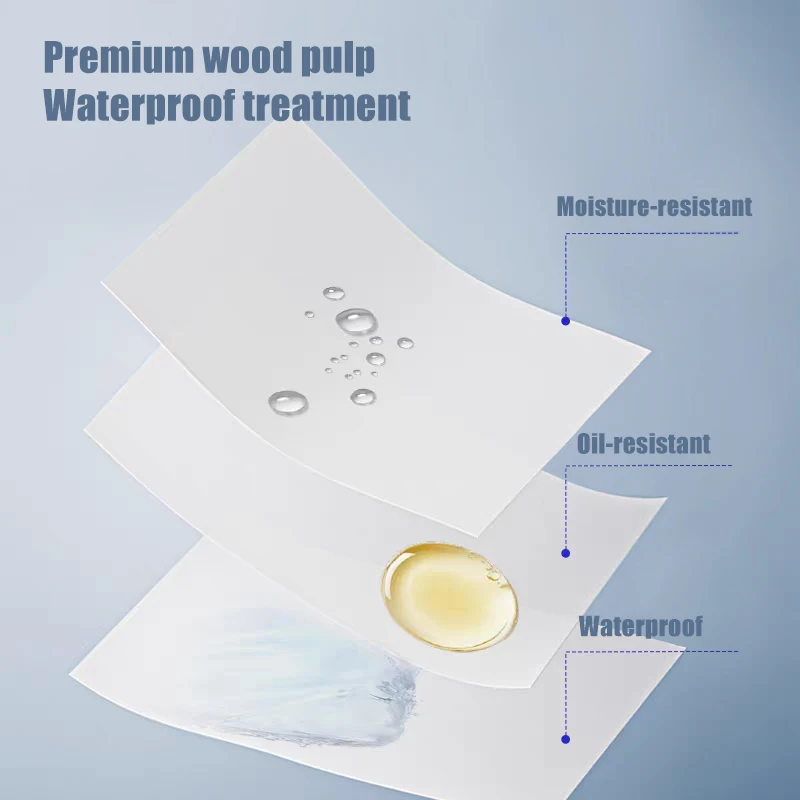 Papier do ważenia, papier do ważenia precyzyjnego, odporny na wilgoć, mocny papier lakmusowy, trudny do pochłaniania wilgoci, 75*75/100*100/150*150mm, 500 sztuk/opakowanie — zdjęcie produktu 5