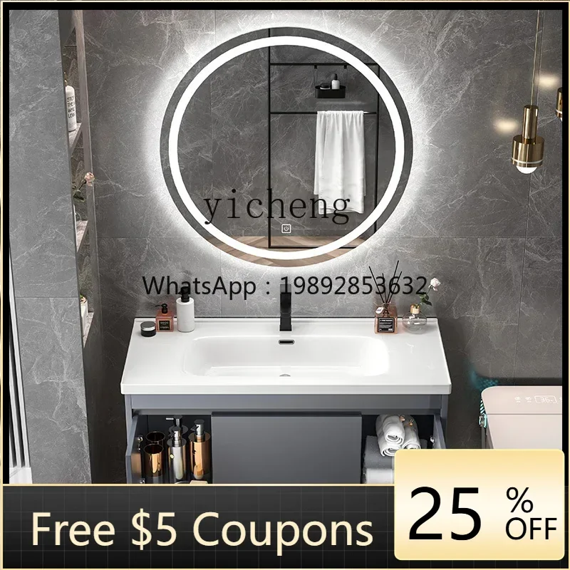 Bathroom Cabinet Hand Washing Wash Basin Cabinet Holding Basin Smart Ceramic Washstand
