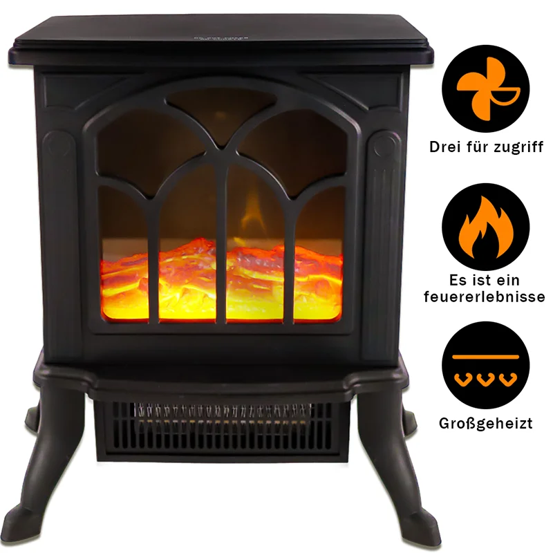 Home Electric Fireplace Indoor Warm Air Fireplace Heater 3D Simulated Flame EU Plug Electric Heater Fireplace Electric Flame