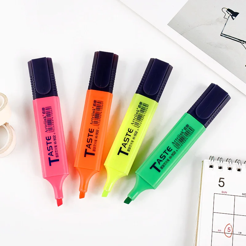 Colorful 8pcs High Lighter Graffiti Painting Pens Classroom Markers Student Stationery School Supplies Friends Birthday Gifts