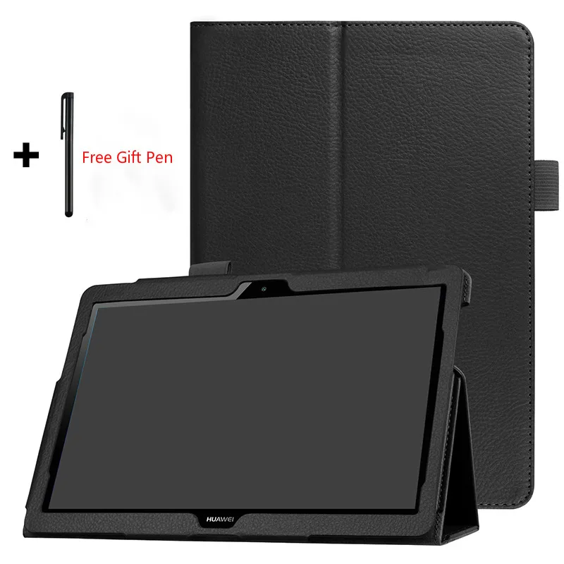 Flip Case for Huawei MediaPad T5 10 AGS2-W09/L09/L03 10.1 Tablet Cover Funda Stand PU Leather Skin for Huawei T5 10 9.6 T5 Shell