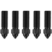 2/5PCS 3D Printer Extruder Hardened Steel Nozzles 0.4mm, High-Speed Printing and High Flow for Ender 3 V3 KE/K1/K1 Max/CR-10 SE