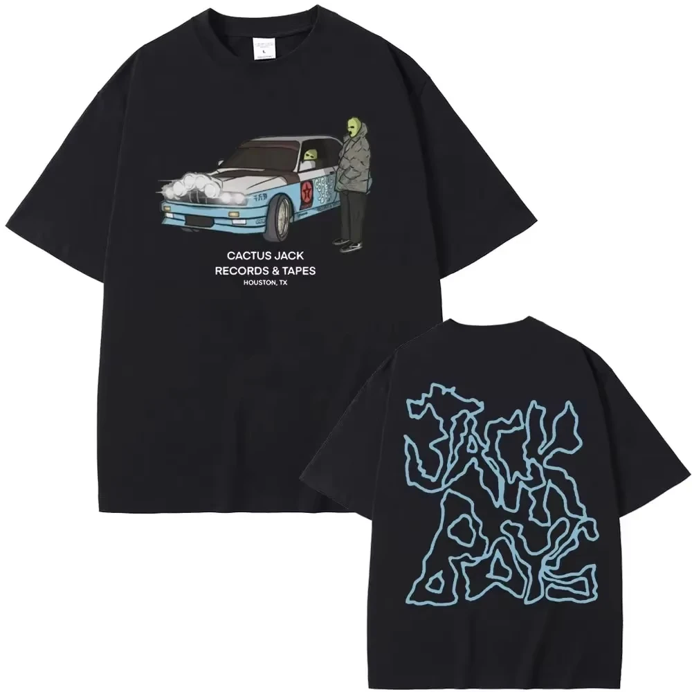 Summer Rapper Cactus Jack Tshirt UTOPIA Album Graphics T-shirts Men's Hip Hop Tees Male Casual Suitable for both men and women
