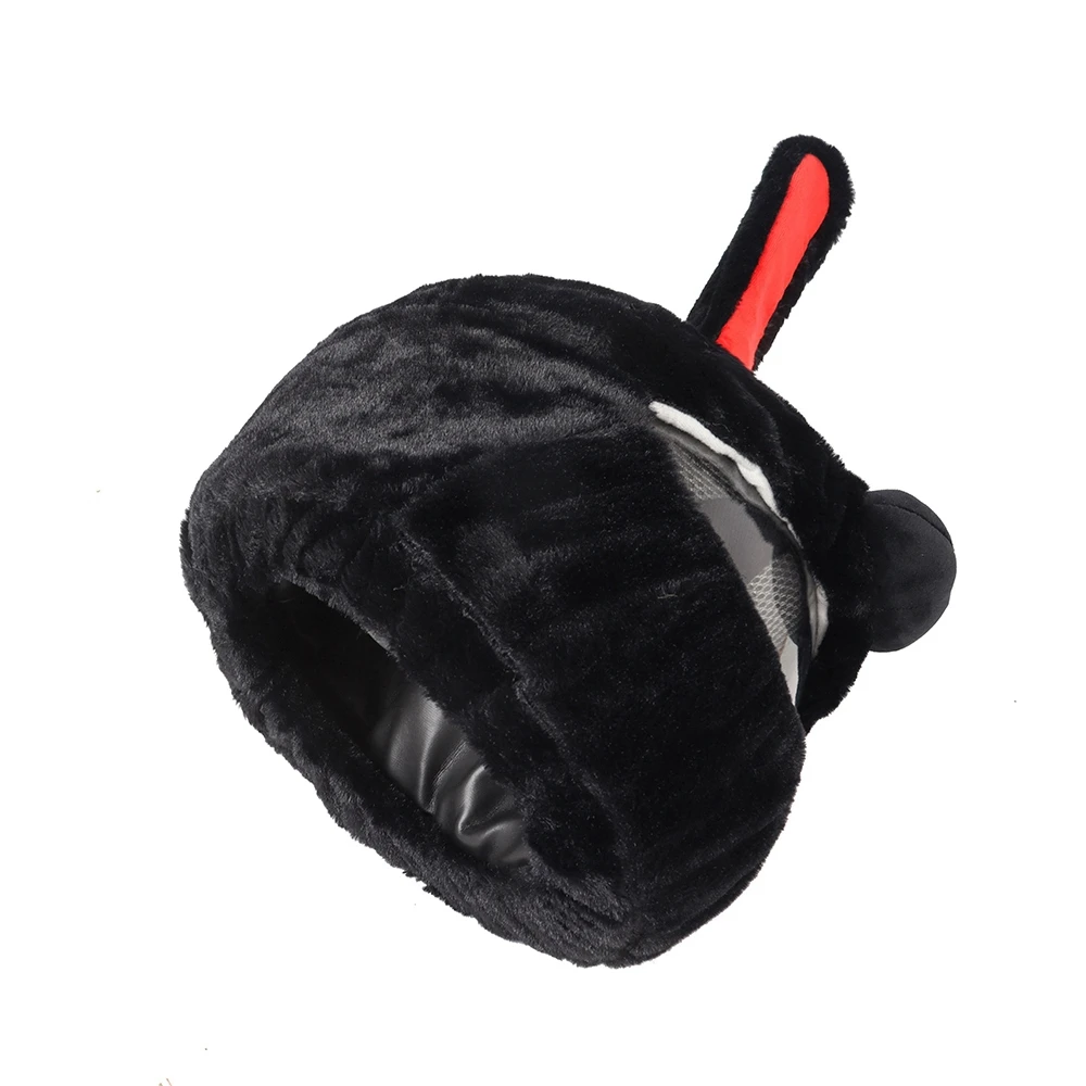 Helmet Protection Headgear Cover Cartoon Fluffy Plush Set For Motorcycle Full-Face Protective Case Motorbike Safety Trendy 6