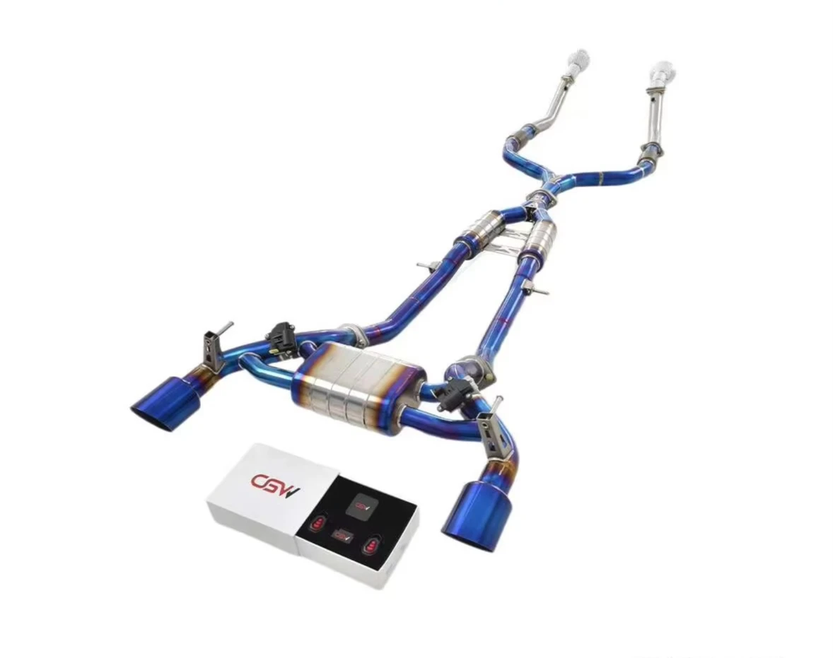 High Performance Sound Valve Full Exhaust System Titanium Burnt Blue Muffler Pipes Fit For Nissan 400Z