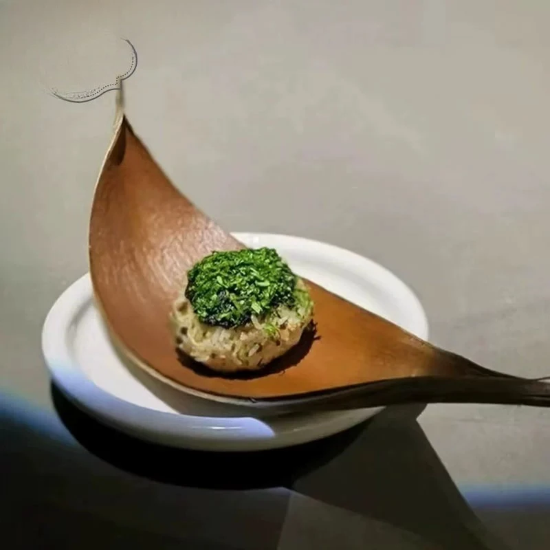 Restaurant Creative Dishes Plate Decorative Tray French Molecular Cuisine Irregular Leaf Plate Western Dessert