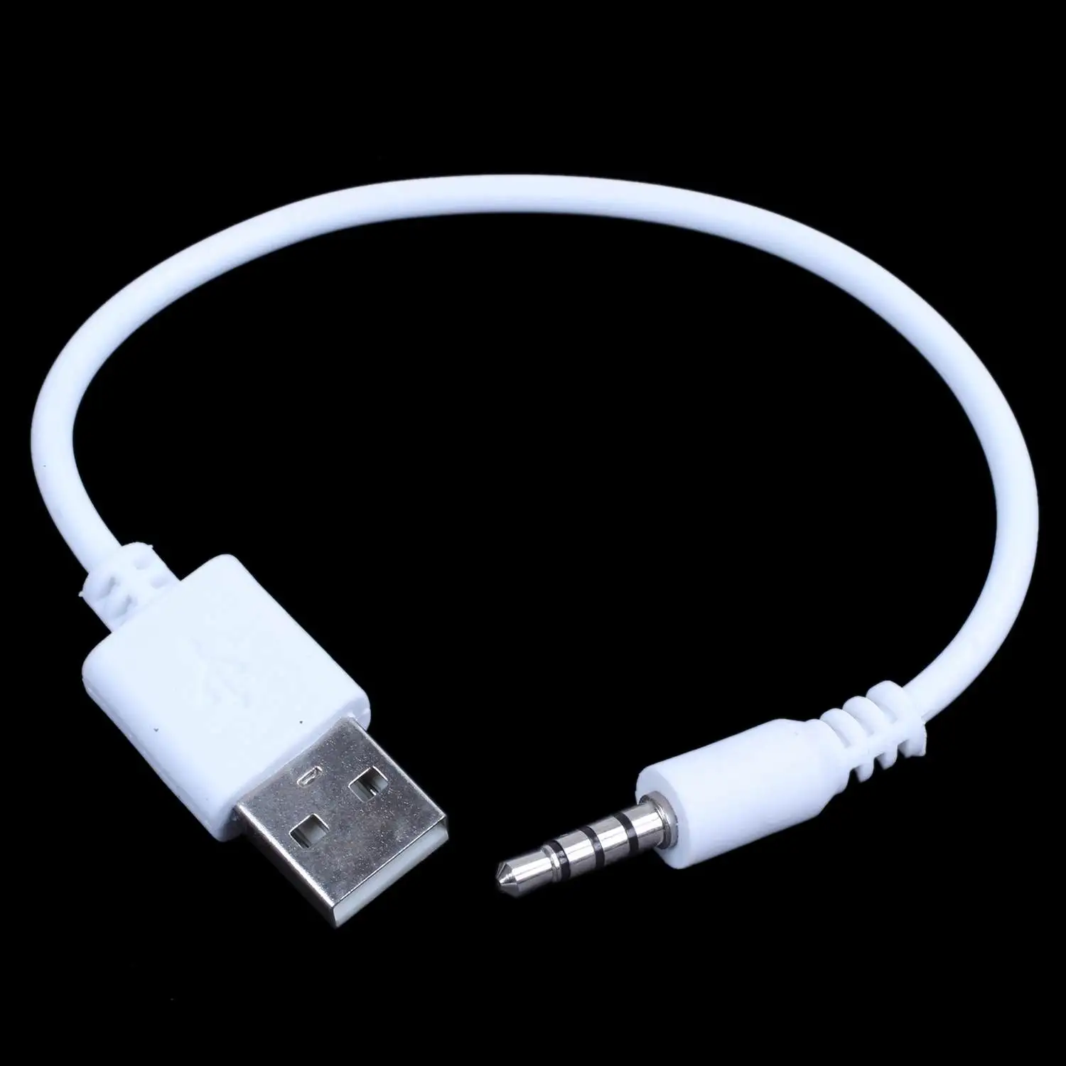BABQ Cable de sincronización de datos USB blanco para cargador Apple iPod Shuffle 1.a y 2.a generación