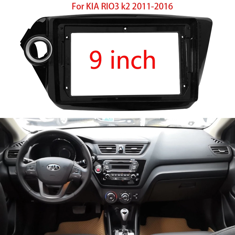 

2 Din Car Fascia Radio Frame for Kia Rio3 Rio 3 K2 2011-2016 Transition Car Player Navigation DVD Frame