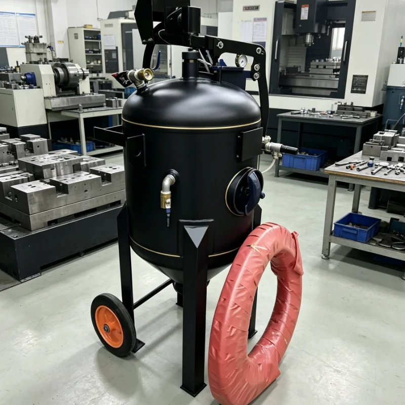 Rotary Table Sand Blasting Machine, Automatic Sandblaster for Medical Alloy Surface Treatment and Micro Deburring Operation