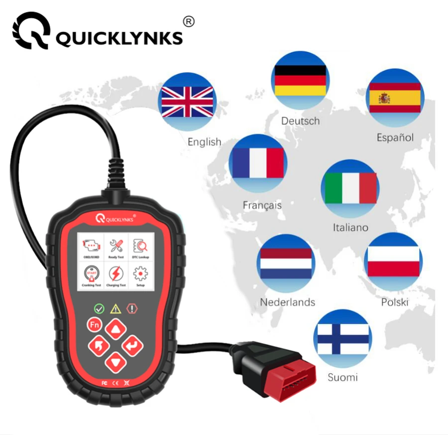 QUICKLYNKS T41 Car Full OBD2 Car Code Reader Professional Obd2 Scan Tool Scanner Automotive Scanner Check Engine Diagnostic Tool