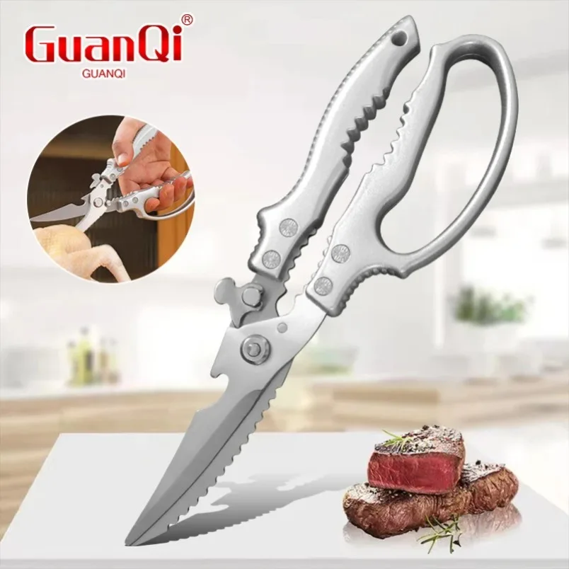 Multi-functional Bone Scissors Powerful Kitchen Scissors Household Vegetable Meat Fish Processing Food Scissors Cutting Tool