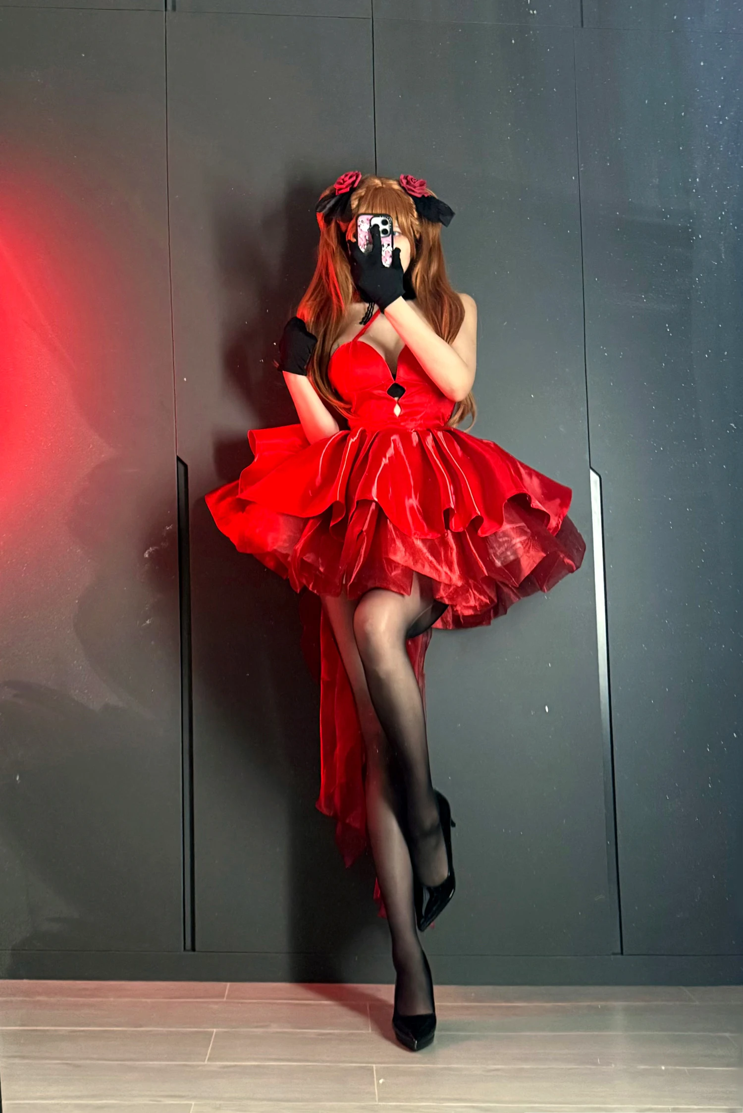 حديثا Ayanami Rei تأثيري حلي هالوين عيد الميلاد لعب الأدوار حفلة معرض هزلي مثير أنيمي فستان S-XL فستان أحمر