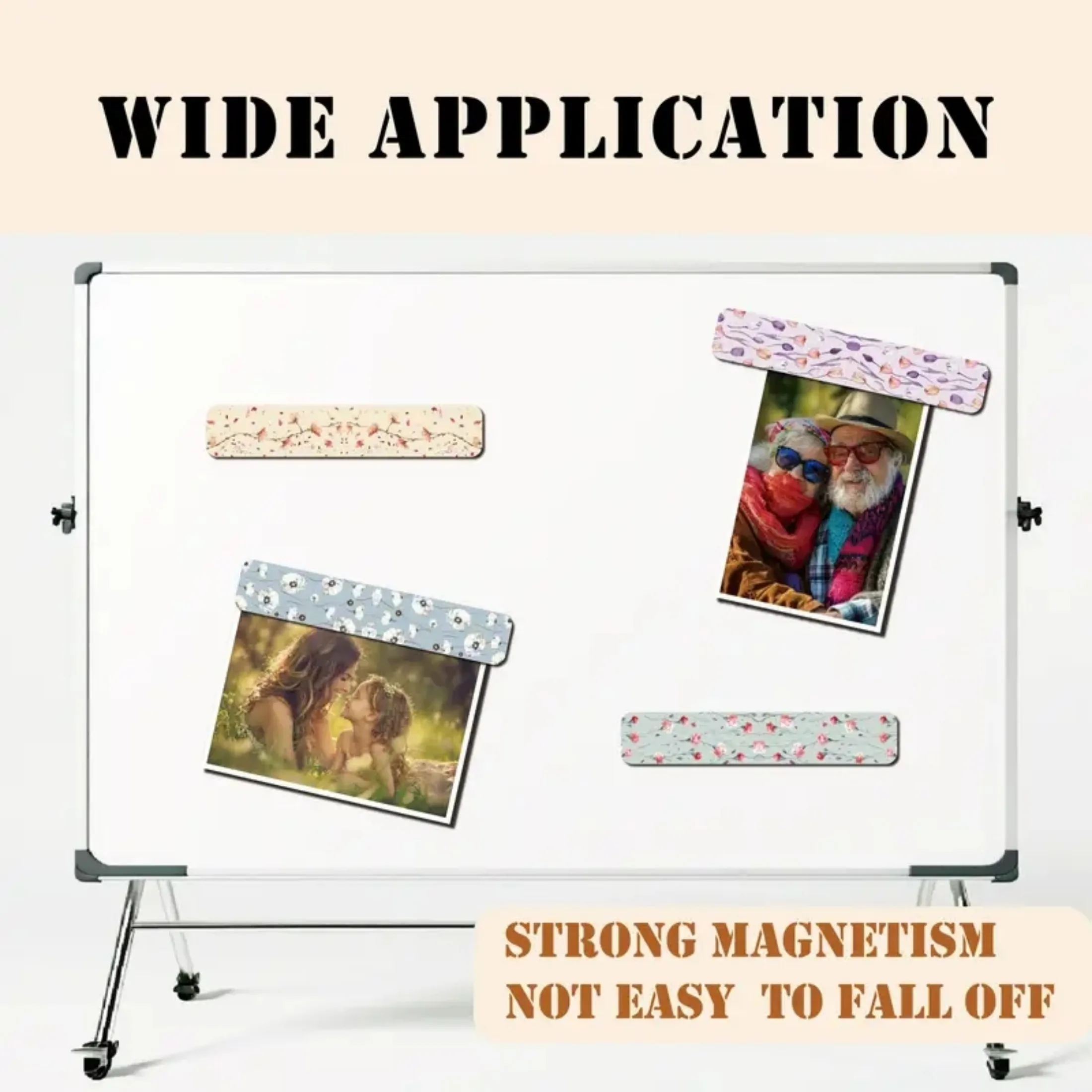 12pcs Floral Magnetic Bookmarks Set, Durable Paper Book Page Markers with Assorted Flower Designs for Reading and Books