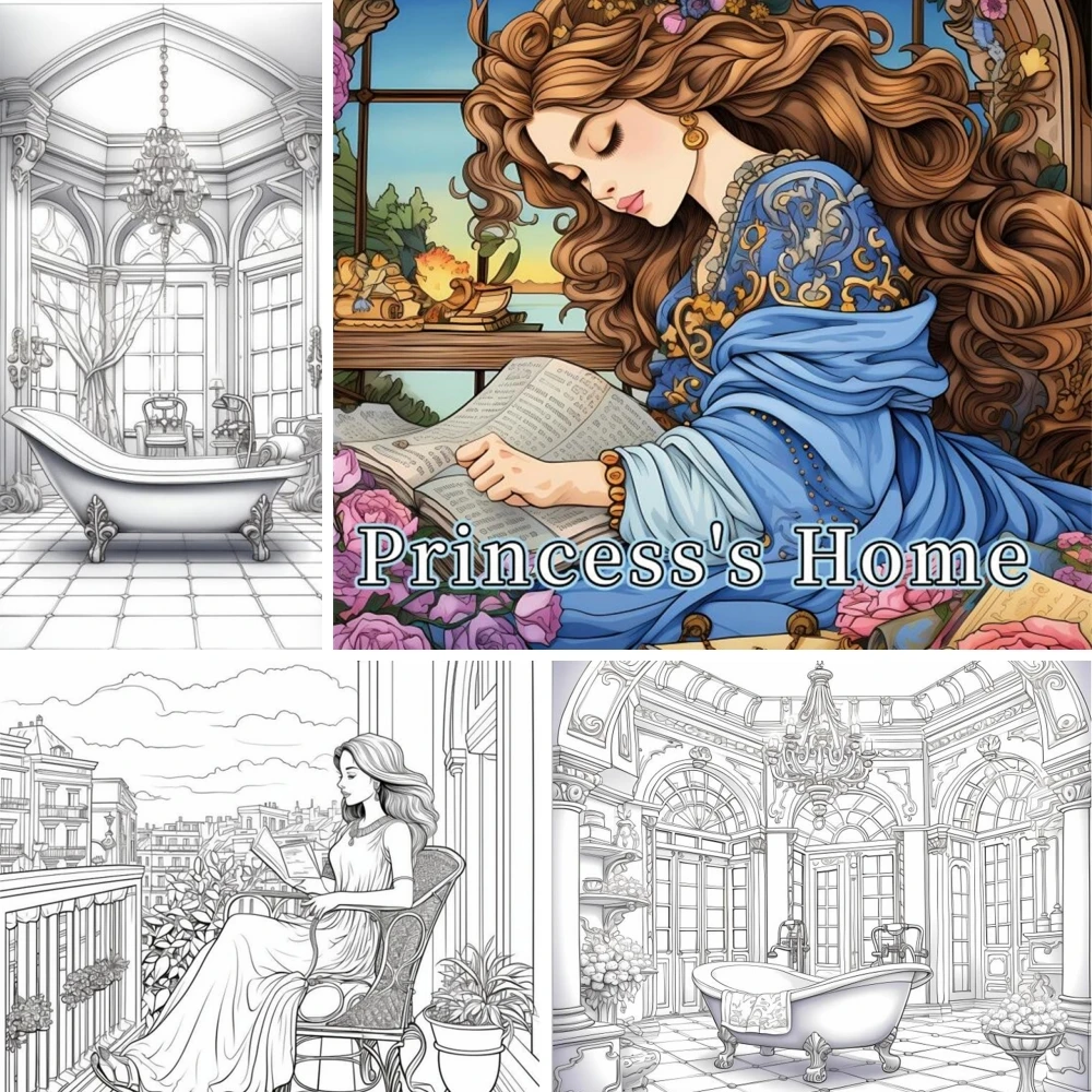 1pc Art Coloring Book 22 Page Coloring Books Gift For Birthday Party Relieve Stress Kill Time Graffiti Painting Drawing Art Book