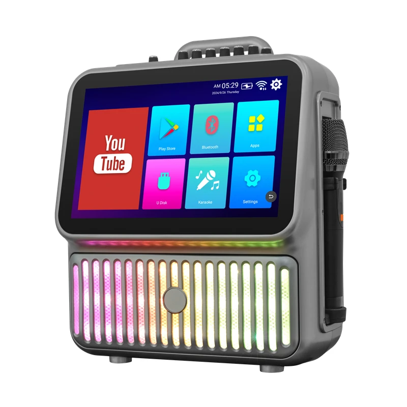 

Android System Woofer Smart Wifi Speaker Home Karaoke Machine System Professional Blue Tooth With Led Touch Screen Speakers