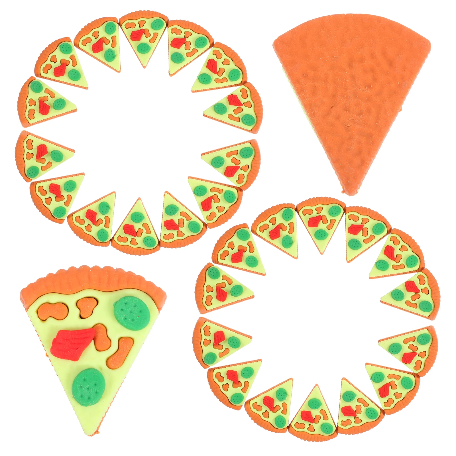 

Triangle Pizza Eraser Cute Mini Bulk Prizes Kids School Supplies Rubber Erasers for Girls Boys Classrooms Rewards TPR Material