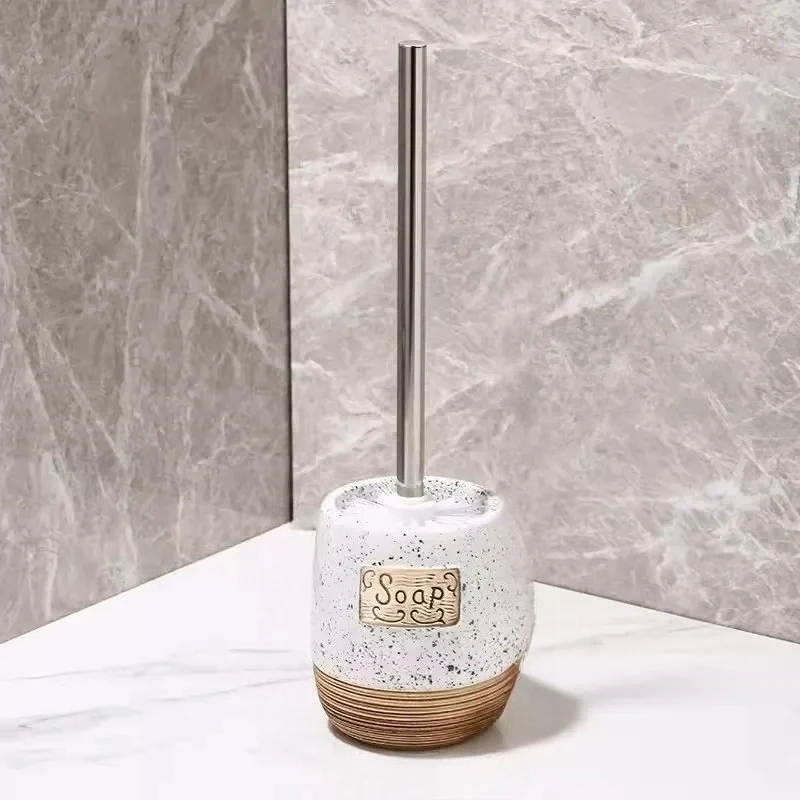 Ceramic Toilet Brush Retro Bathroom Accessories Rust Proof Toilet Organizer Waterproof Bath Hardware Home Hotel Household Use