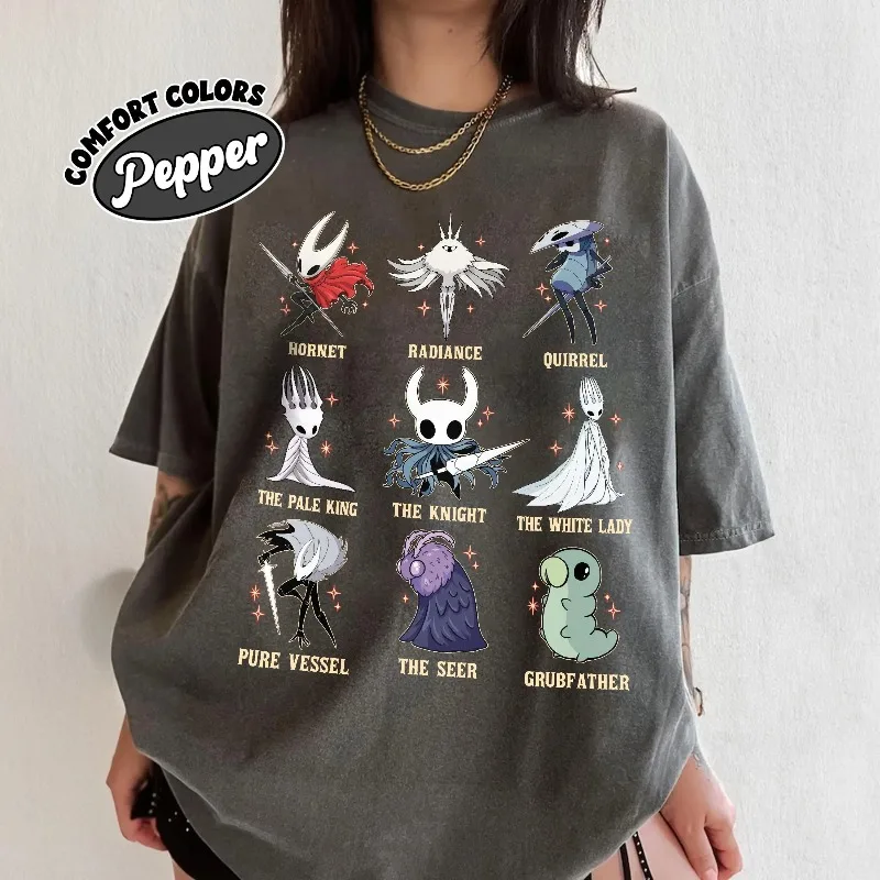 Autumn New Base Shirt Unisex T-shirt,The Knight Game Shirt, Indie Game Character Tee, Funny Video Game Shirt