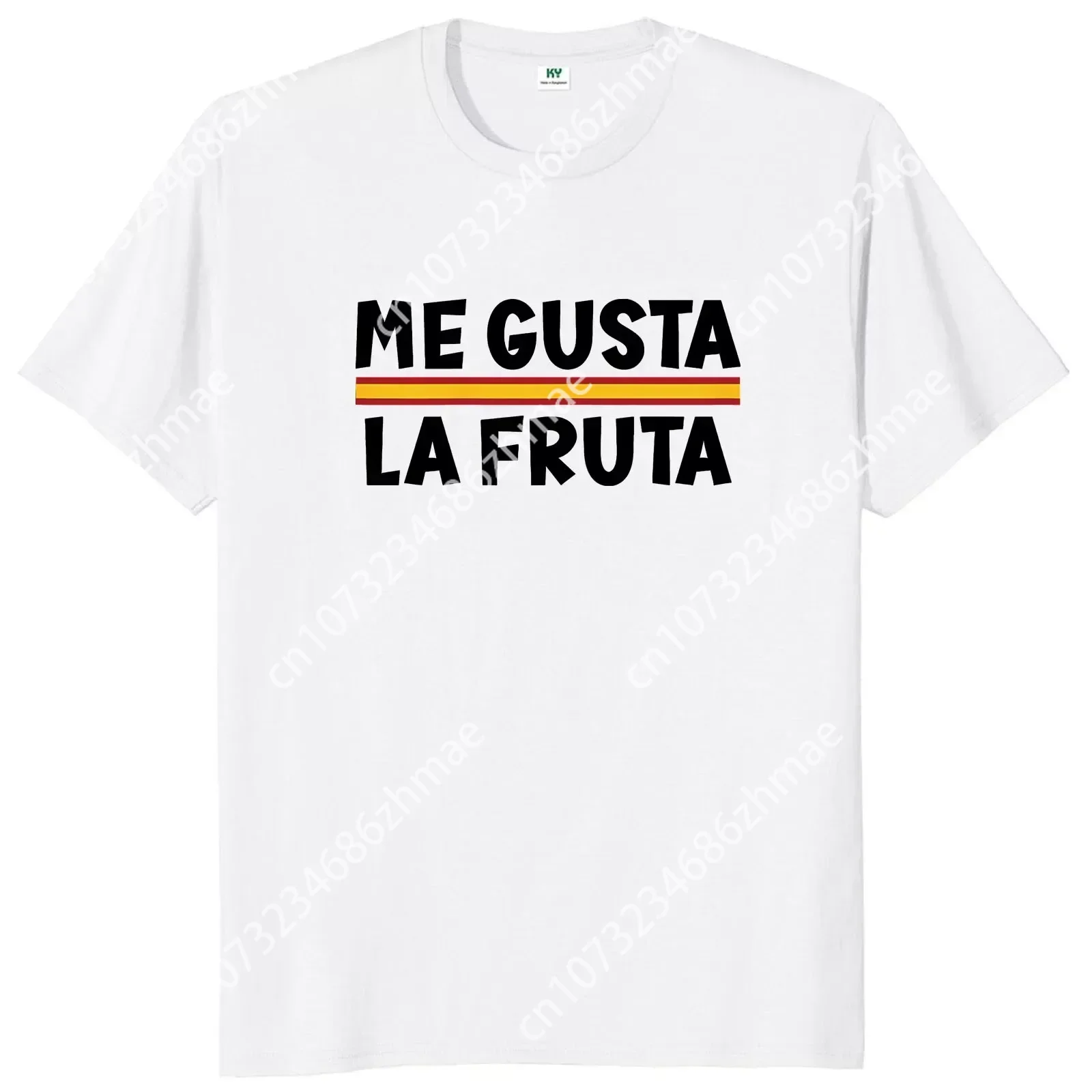 Me Gusta La Fruta T-shirt I Like Fruits Funny Spanish Meme T Shirts For Men Casual Unisex Tee Tops