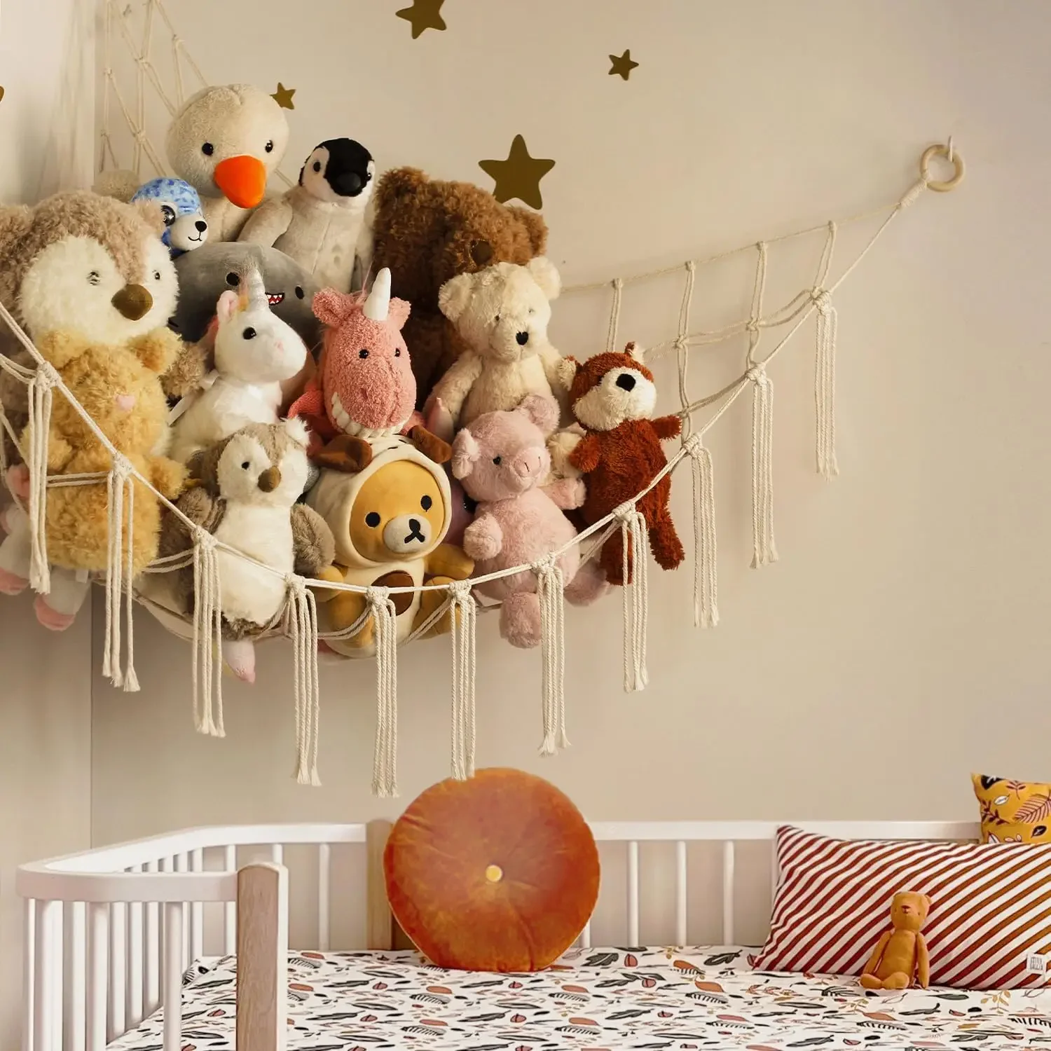 Stuffed Animal Storage Hammock or Net Corner Toy Hammock Net Stuffed Animals Room Decor Cute Stuff Animal Organizer Plush Holder