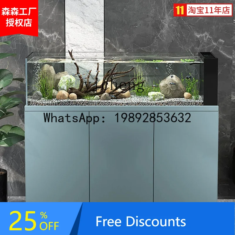 AA Natural Pebble Native Tank, Creative Landscaping Three Lakes Cichlid Ecological Fish Tank