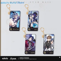 MiHoYo-llavero con colgante de acrílico, juego original oficial de Honkai Star Rail, Welt Yang, Lobo plateado, Serval, Koski, Sampo, regalo