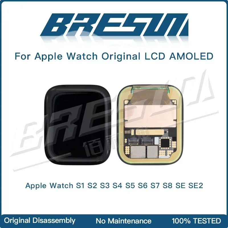 AMOLED LCD Touch Screen para Apple Watch, Display Digitalizador Assembly, Substituir para iWatch S3 Display, GPS, LTE, 42mm, 38mm, 1, 2, 3, 4, 5, 6, 7