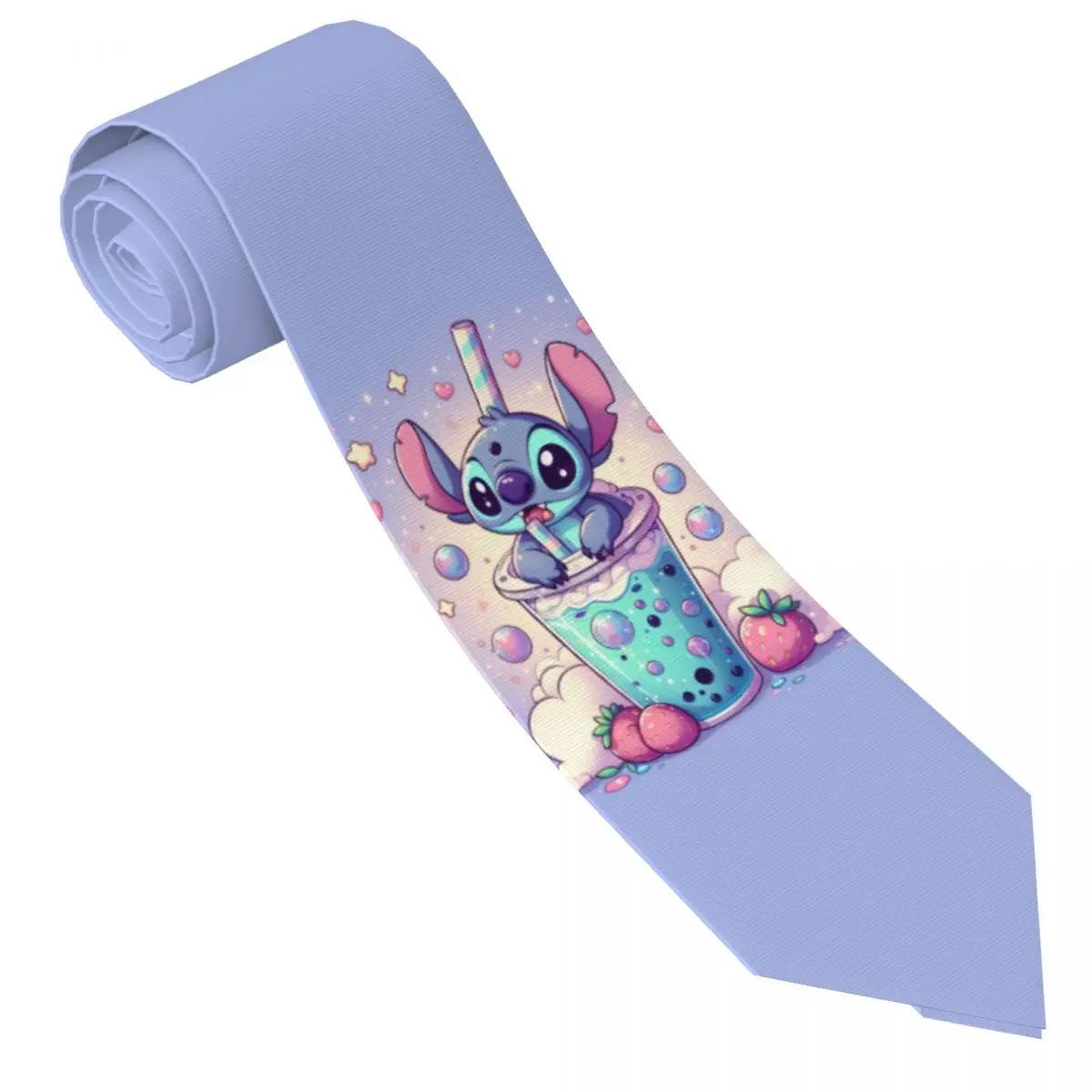 Custom Stitch Cartoon Anime Neck Ties Mens Mens Silk Tie For Father's Day