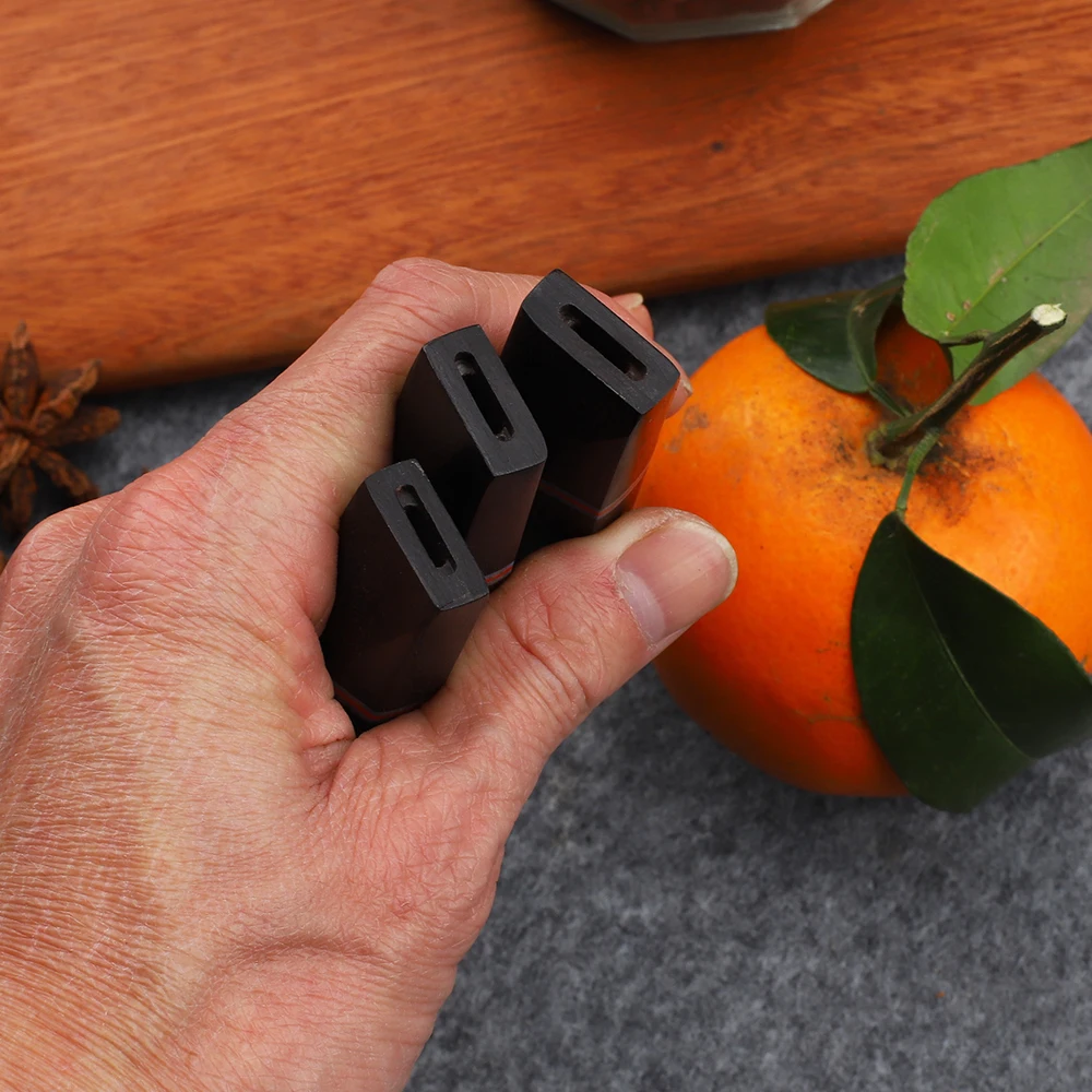 DIY Kitchen Eco-friendly Natural Ebony + G10 Details Star Anise Fruit Peeling Handle EDC Tool