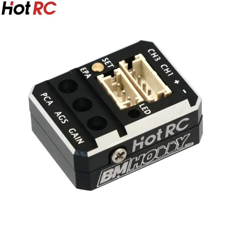 HotRC F11 Mini RC Gyroskop-Stabilisator CNC Metallgehäuse für RC Drift Rennwagen Flugzeuge Boote Hochpräzise Steuerung