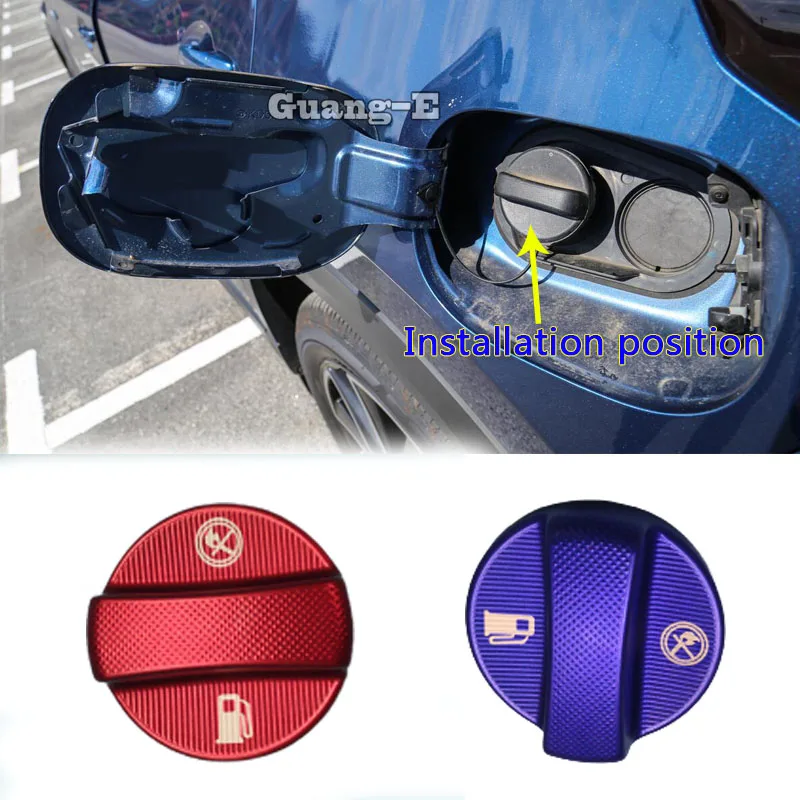 For Mazda 2/3/4/5/6 CX-7 CX-5 CX-9 CX-3 CX-8 Atenza Axela Car Inner Gas/Fuel/Oil Tank Cover Cap Sticker Trim Frame Lamp 1pcs