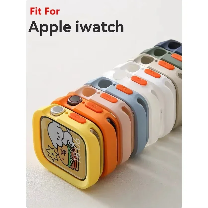 Candy Soft Silikonhülle für Apple Watch Cover 11 10 8 9 7 6 5 4 Ultra 49/45/46/Schutz für Watch Series 44 42mm 41mm Hülle