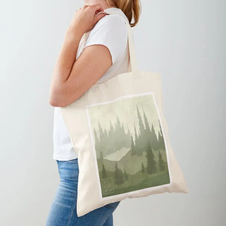 

Textured Foggy Forest Tote Bag tote bags aesthetic Lady bag handbag bags for women