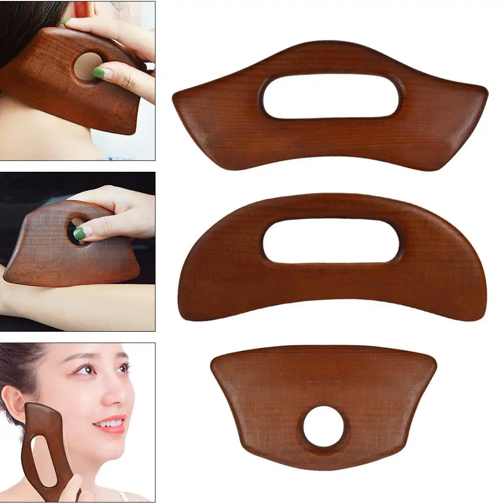 

Wooden SPA Massage Scraping Board Guasha for Neck Shoulder Professional