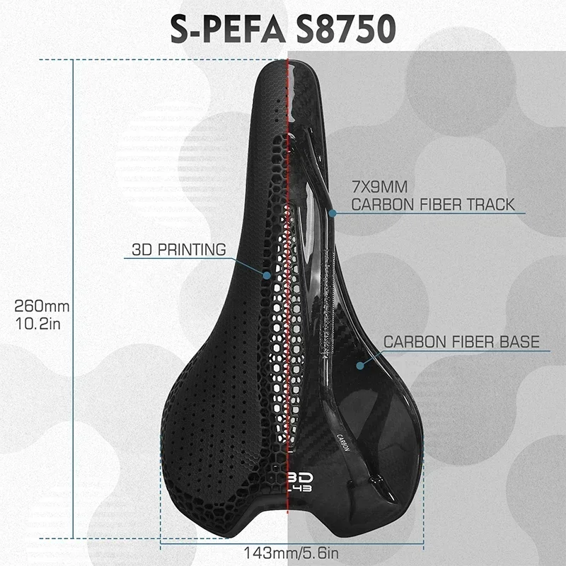 BUCKLOS Bike Saddle High Strength Carbon Bicycle Seat Anti-Vibration Mtb Honeycomb Cushion Non-slip Mountain Road Cycling Saddle