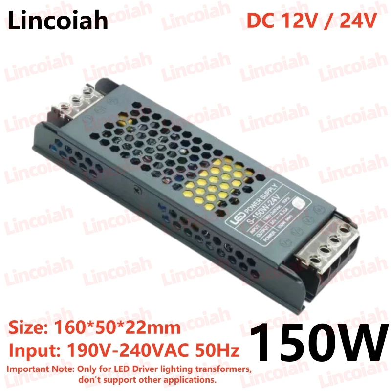 DC 12 V 24 V LED Voeding AC190-240V Mute Verlichting Transformers 60 W 100 W 200 W 300 W 400 W LED Licht Driver Power Adapter