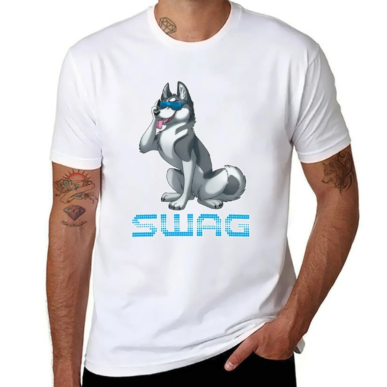 

SWAG Husky T-Shirt funny t shirts cotton cotton t shirt pack T-Shirt