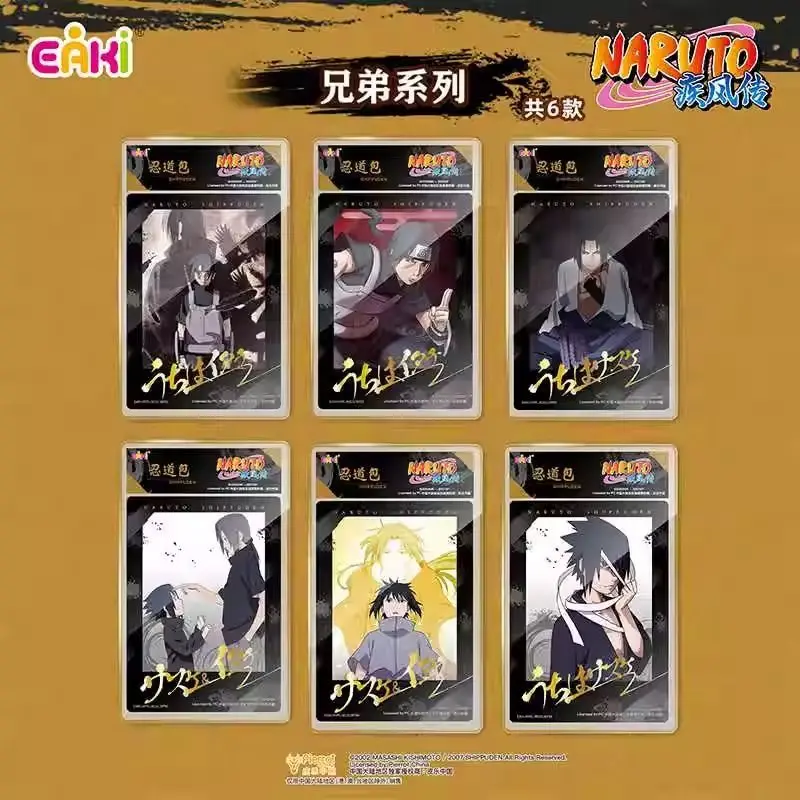 Echte Naruto Kaarten Doos Anime Figuur Kaart met Kaart Bakstenen Sasuke Collectie Flash Card Speelgoed Verjaardag Kerstcadeau voor Kinderen