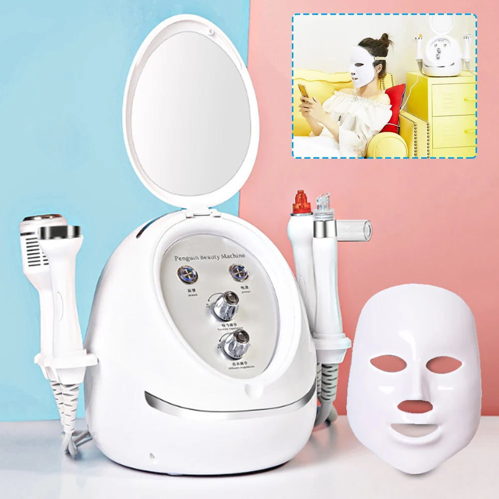 110v Small Bubble Beauty Instrument 7 Modes Special Bubble Machine 5 In1 Facial Skin Care Equipment for Cleaning Blackhead Hydra