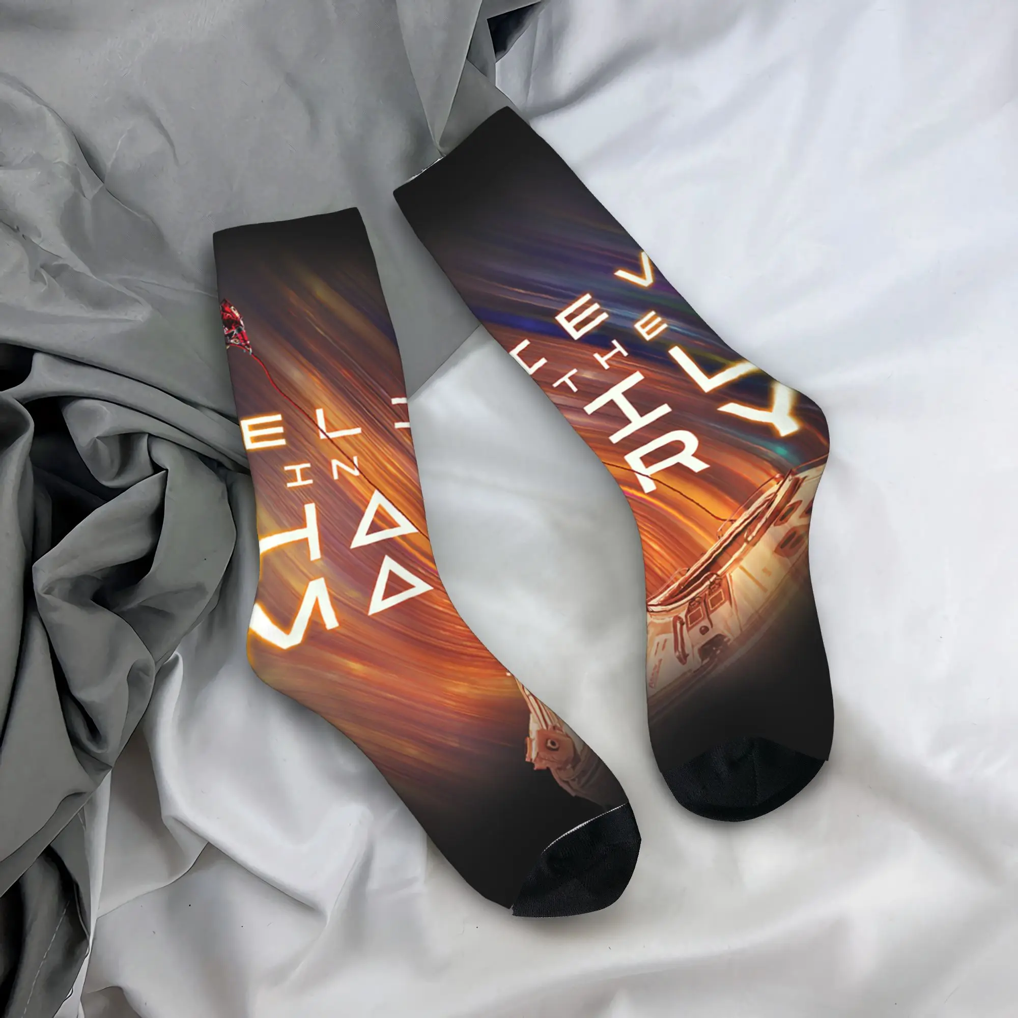Funny Believe in the Project Hail Mary Amaze Chaussettes de basket-ball en polyester pour femmes et hommes, chaussettes longues absorbant la sueur