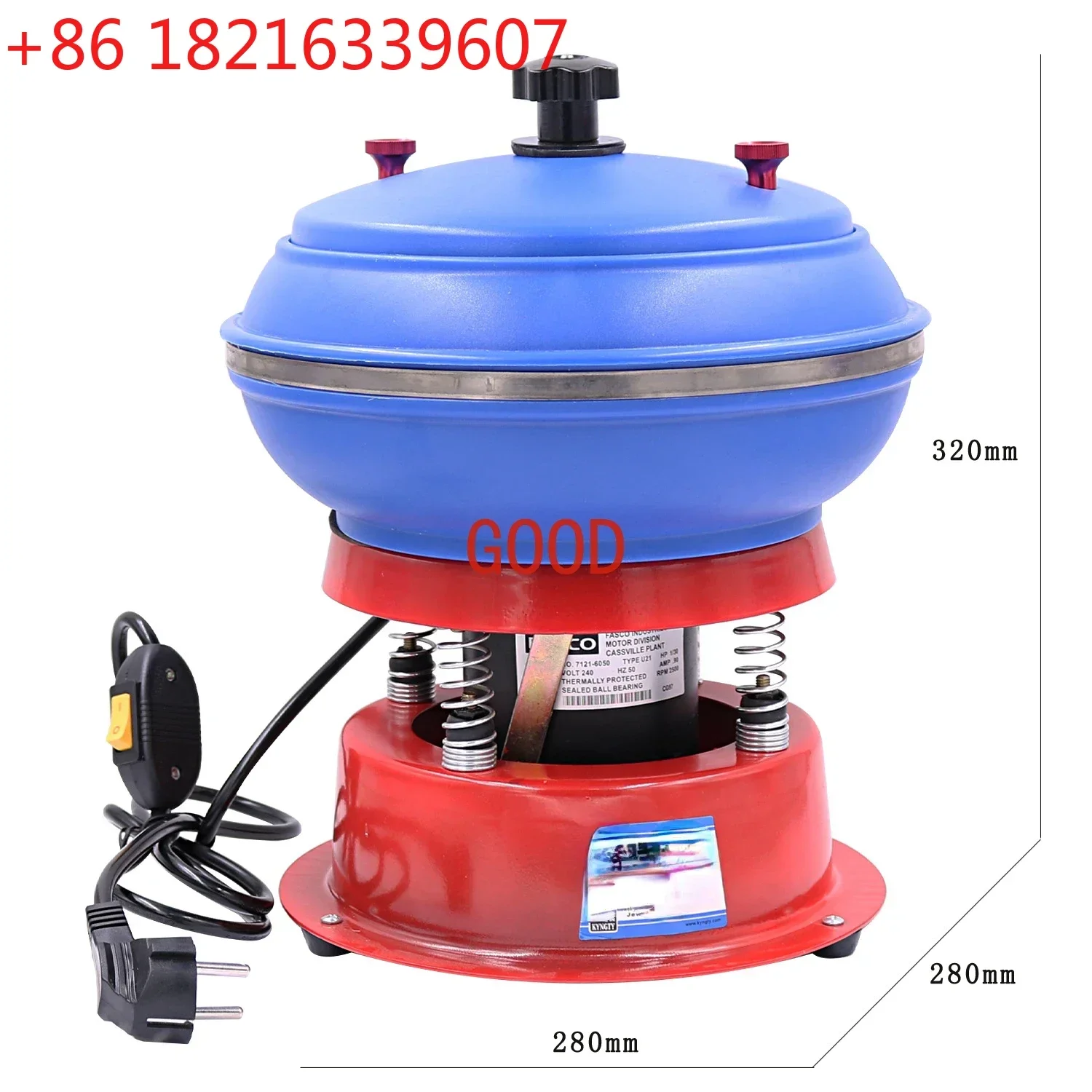 TAO 8 inch VibratorTumbler Silver Gold jade Jewelry Polishing machine Goldsmith Tools